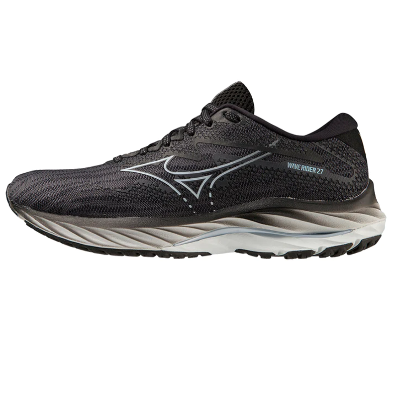Mizuno Womens Wave Rider 27 Ebony/Snowcrest/Black-1